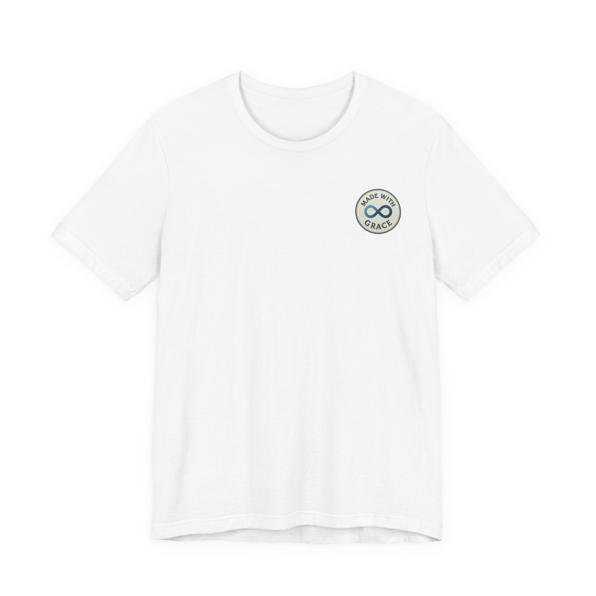 Made By Grace Pocket Tee — Christian Faith Infinity Symbol T‑Shirt
