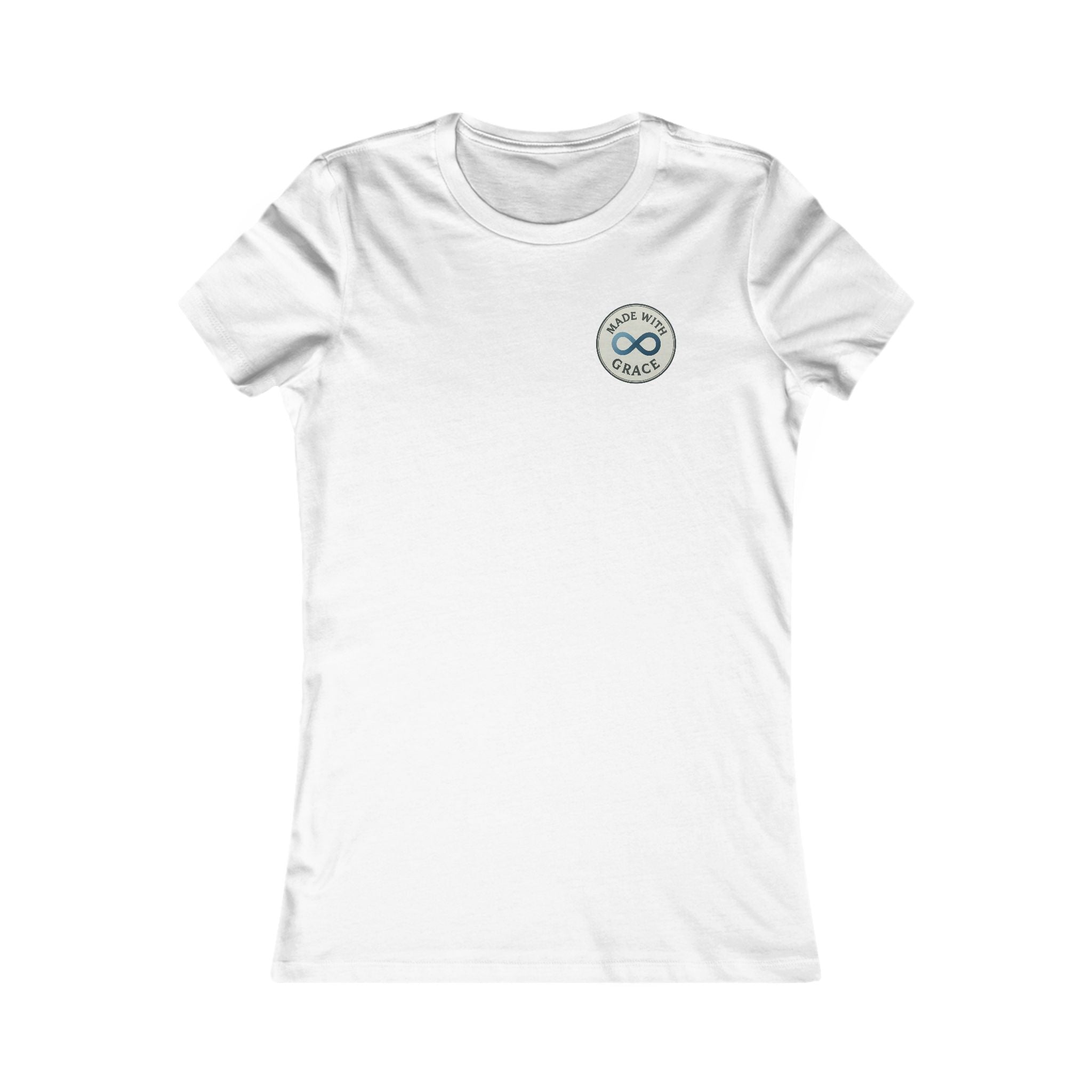 Women’s Infinity Beach Tee — ‘Salty Hair Don’t Care’ Minimal Chest Logo