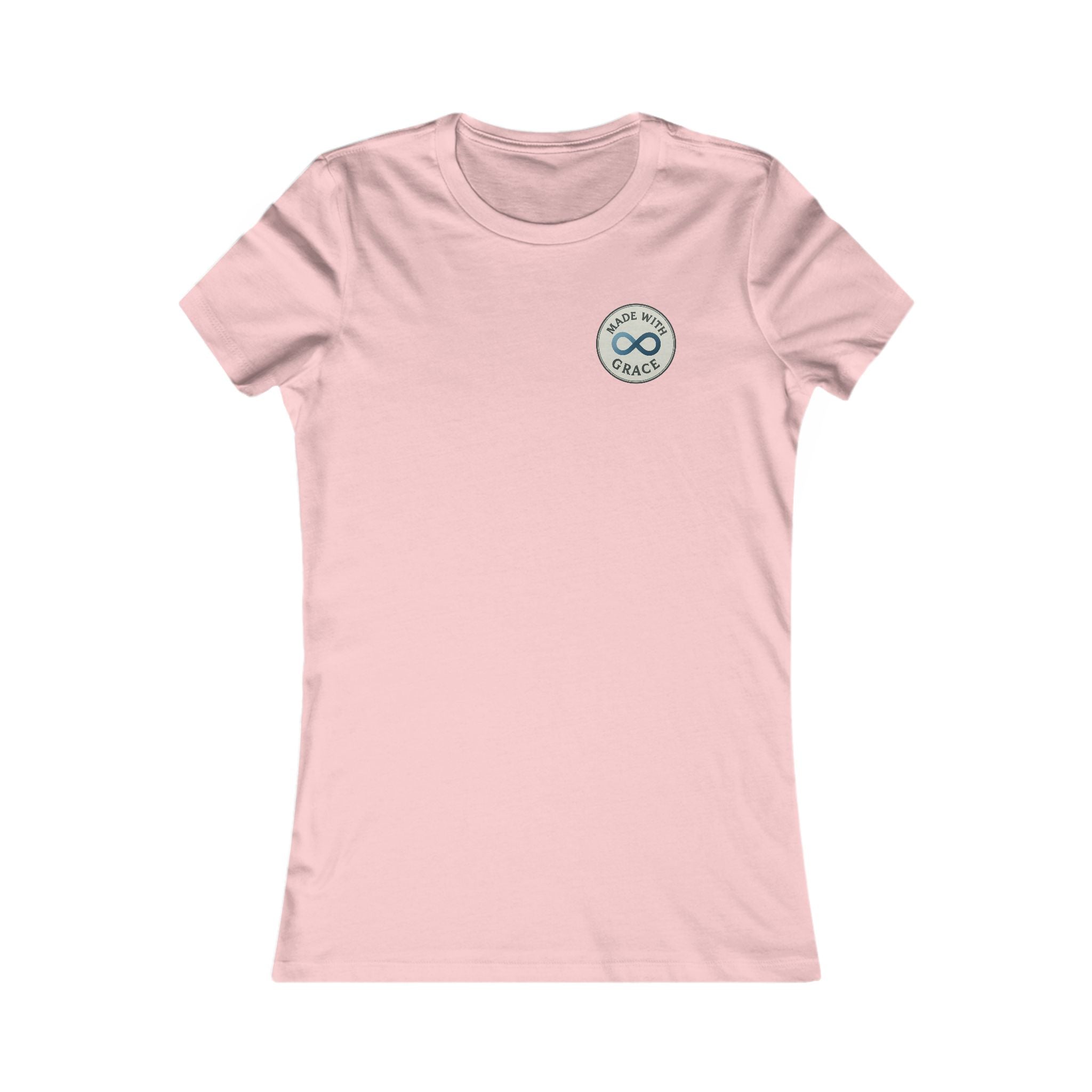 Women’s Infinity Beach Tee — ‘Salty Hair Don’t Care’ Minimal Chest Logo