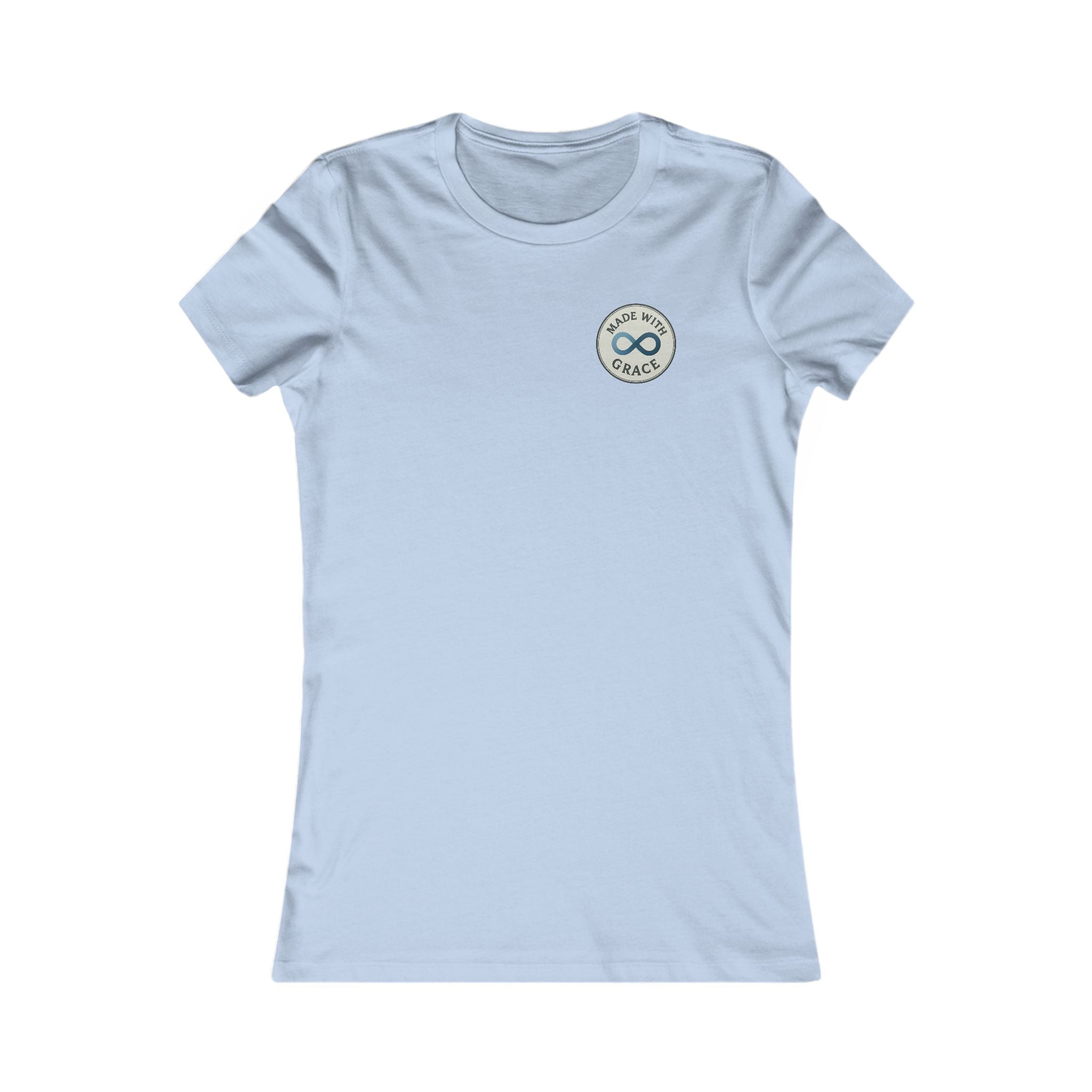 Women’s Infinity Beach Tee — ‘Salty Hair Don’t Care’ Minimal Chest Logo