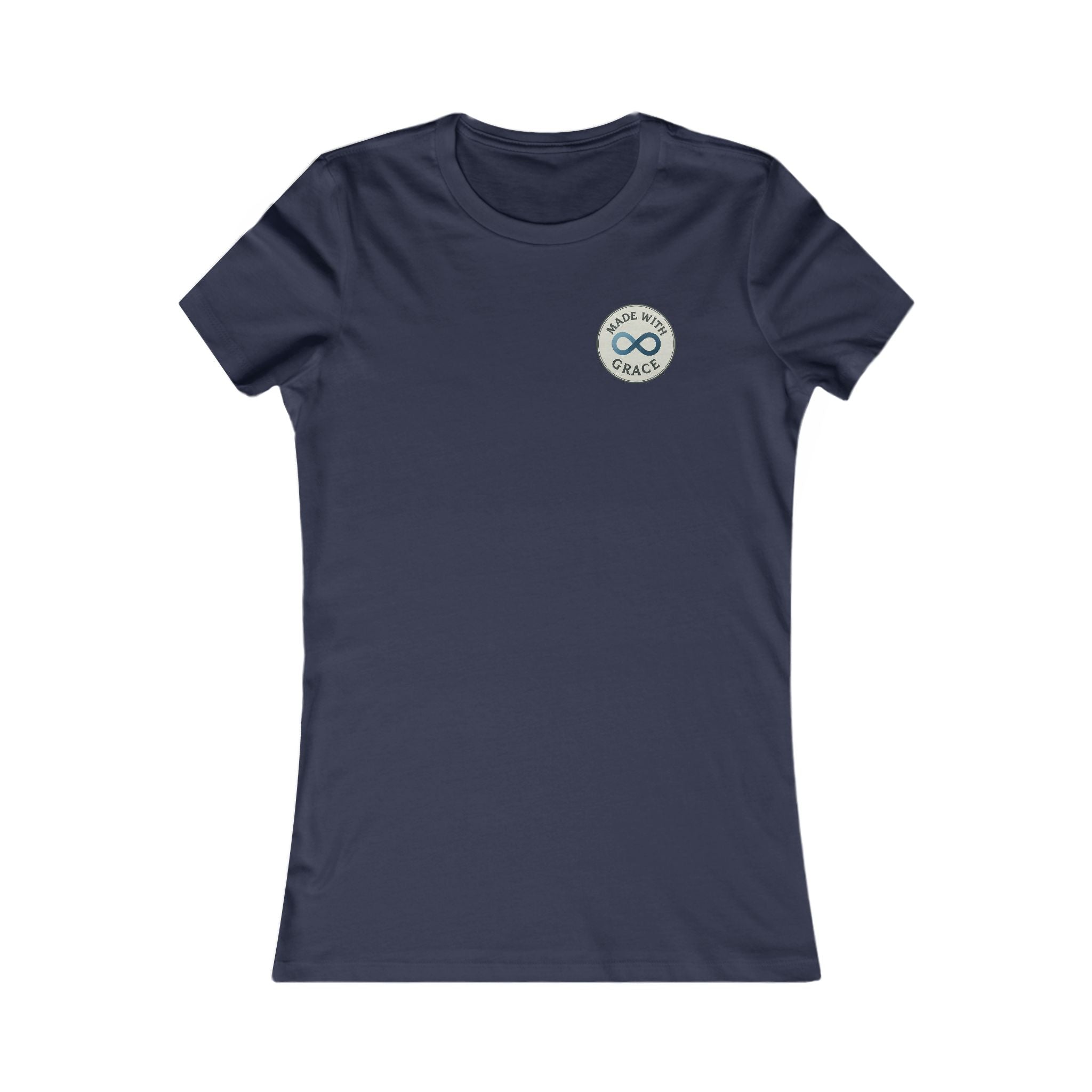 Women’s Infinity Beach Tee — ‘Salty Hair Don’t Care’ Minimal Chest Logo