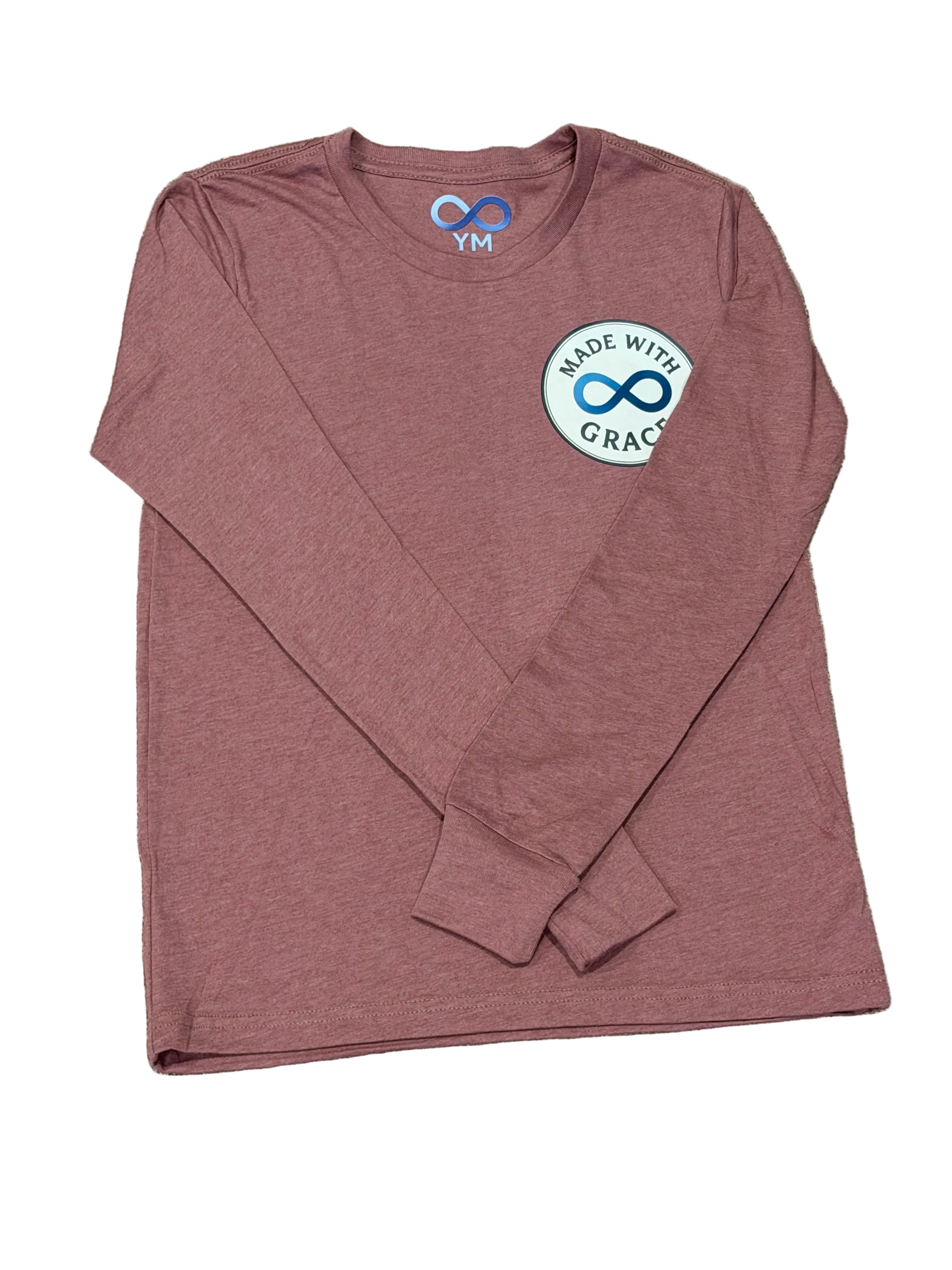 Made with Grace long sleeve youth medium tshirts